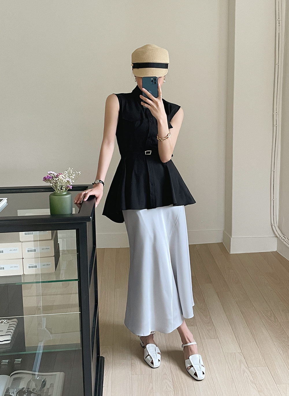 KAREN MILLEN* サテン プリント パネルドマキシスカート サテン Karen Millen(カレンミレン) スカート(レディース