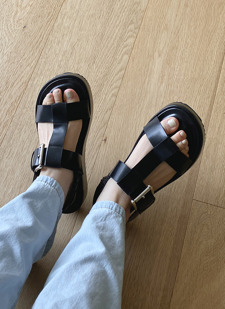 プラットフォームtストラップサンダル 全3色 S レディースファッション通販 Dholic 公式