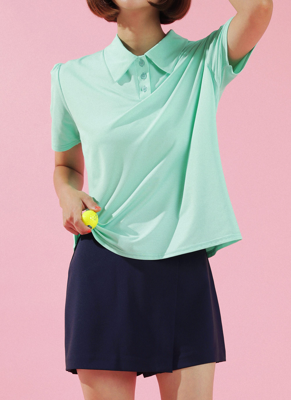 メッシュポロカラーTシャツ・全4色 | DHOLIC | 詳細画像8