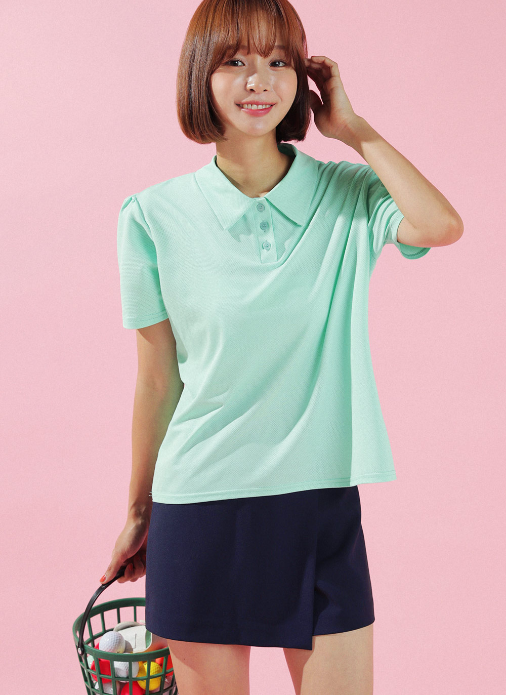 メッシュポロカラーTシャツ・全4色 | DHOLIC | 詳細画像9