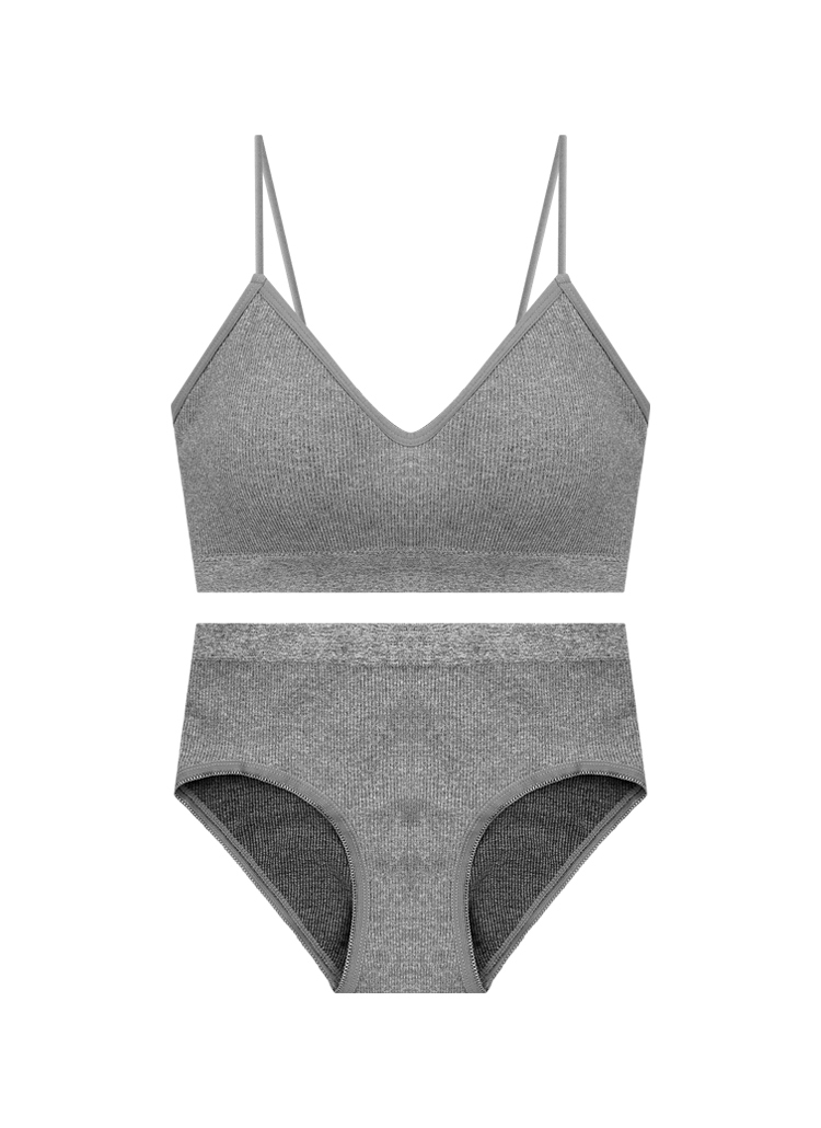 ホックレスVネックブラジャー&ショーツSET | レディース