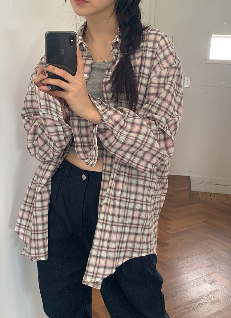 オーバーサイズチェック柄シャツ レディースファッション通販 Dholic 公式