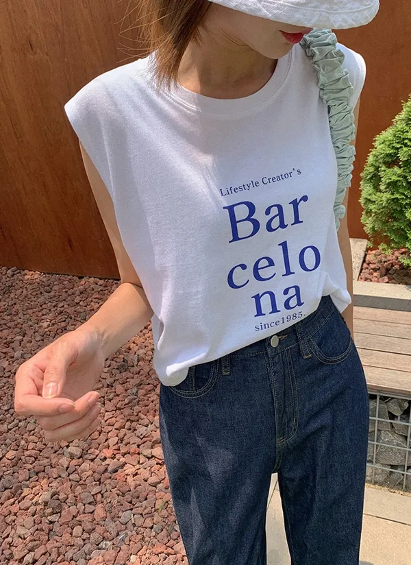 ラウンドネックキャップスリーブ英字Tシャツ | qnigirls | 詳細画像1