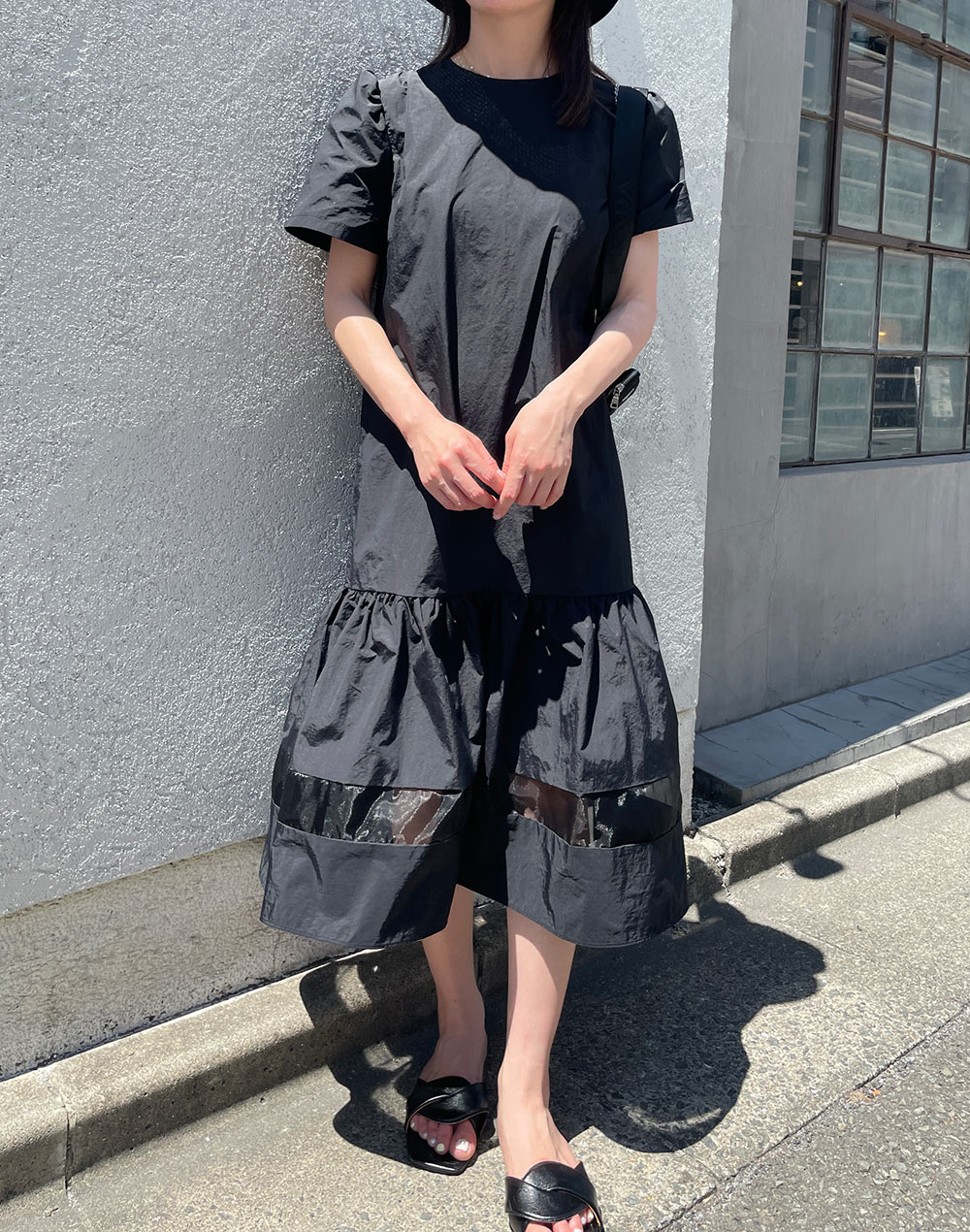 bibiy シースルーフリルワンピース 黒 bibiy シースルーフリルワンピース 黒 - メルカリ
