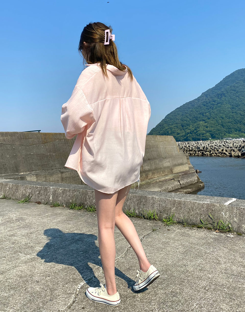 しわ加工シースルーシャツ | レディースファッション通販 - DHOLIC しわ加工シースルーシャツ | レディースファッション通販 - DHOLIC