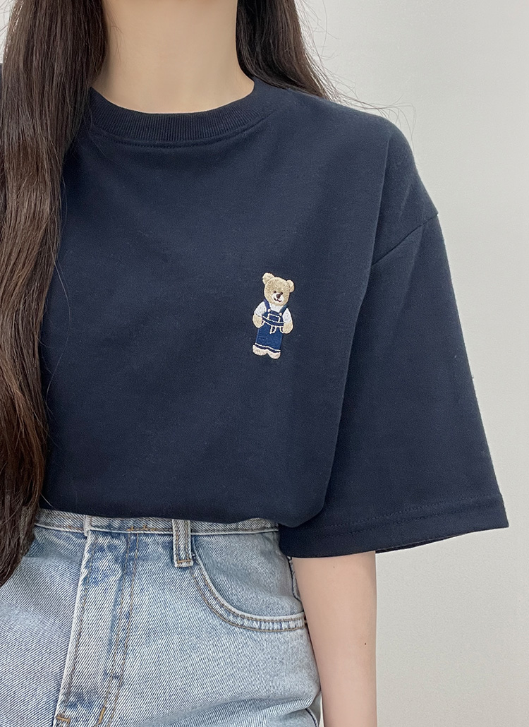 girlish 美品 ボンボリTシャツ VERYStore別注カラーネイビー 吸水速乾/接触冷感】＜コラボプリントT>DIVING GIRL Tシャツ