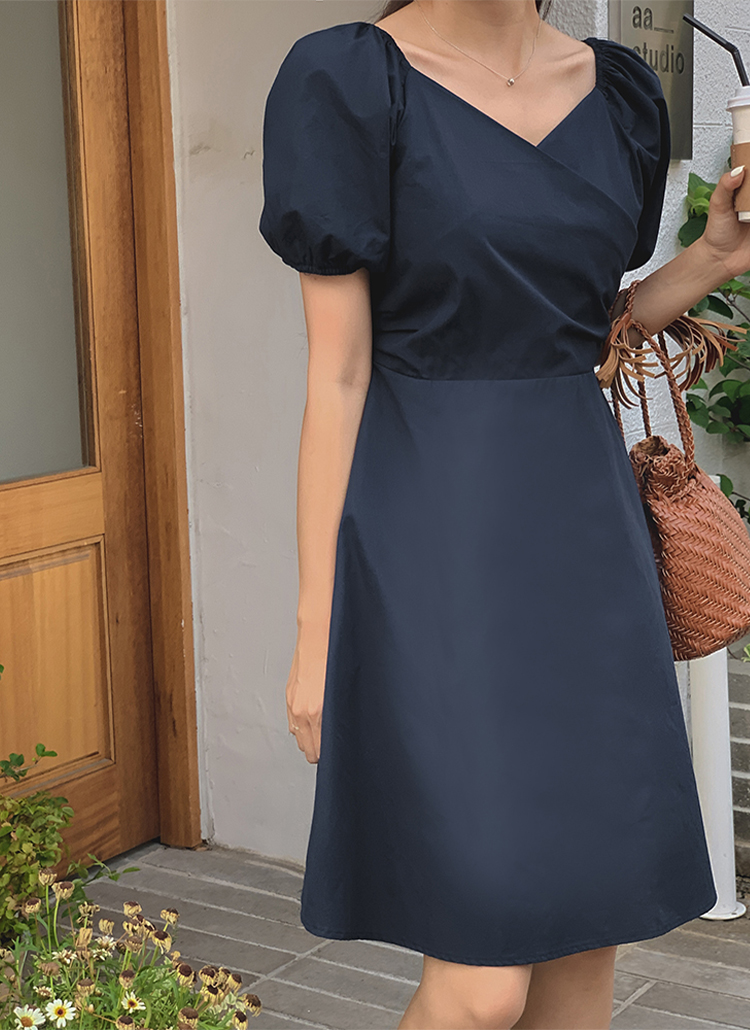 カシュクールaラインワンピース P ワンピース 膝丈ワンピース レディースファッション通販 Dholic ディーホリック