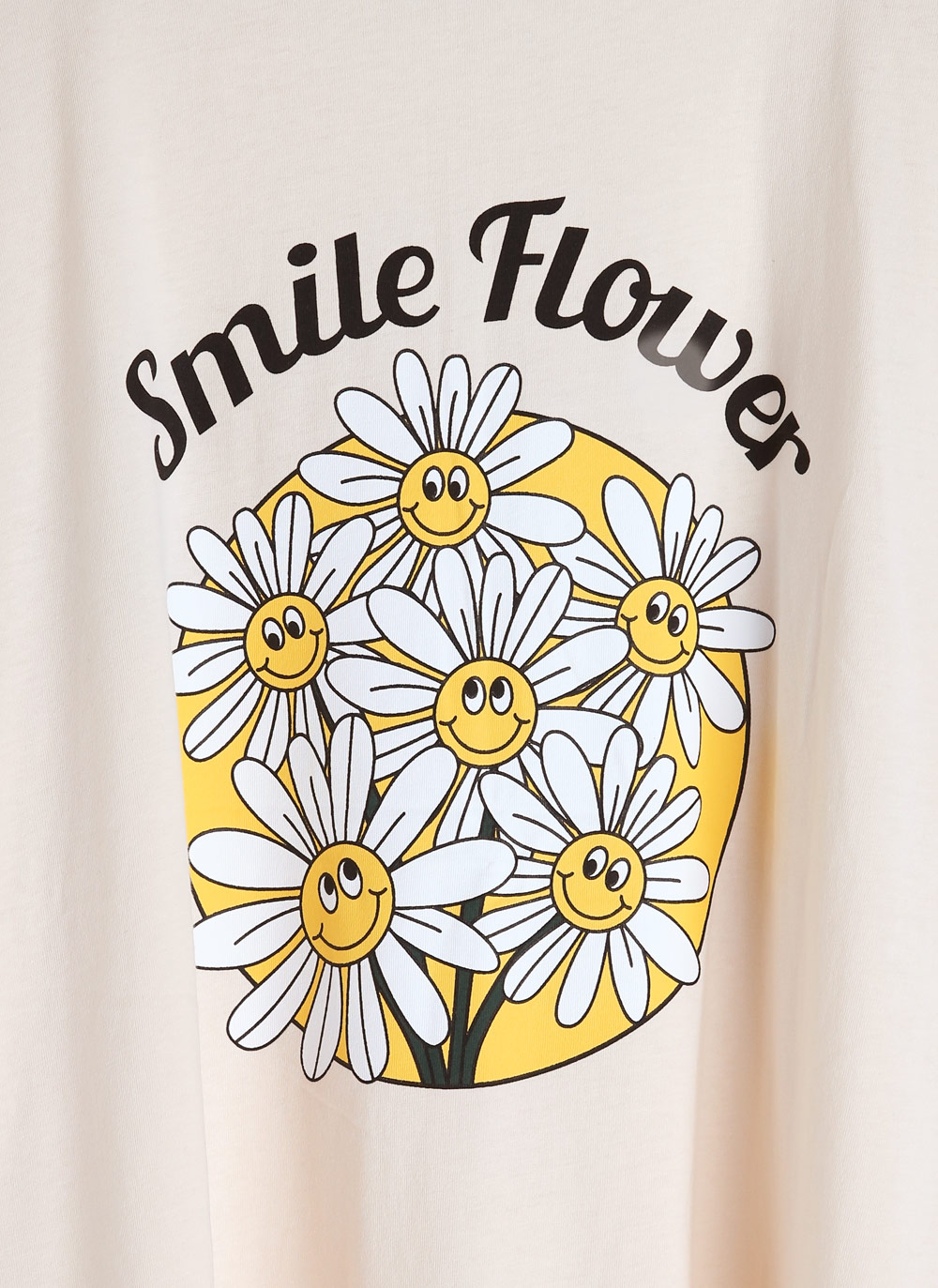 スマイルフラワーレタリングTシャツ・全4色 | レディースファッション