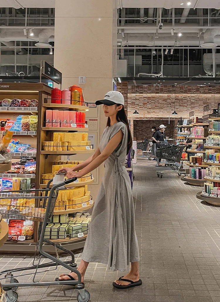 サイドレースアップワンピース | レディースファッション通販 - DHOLIC 