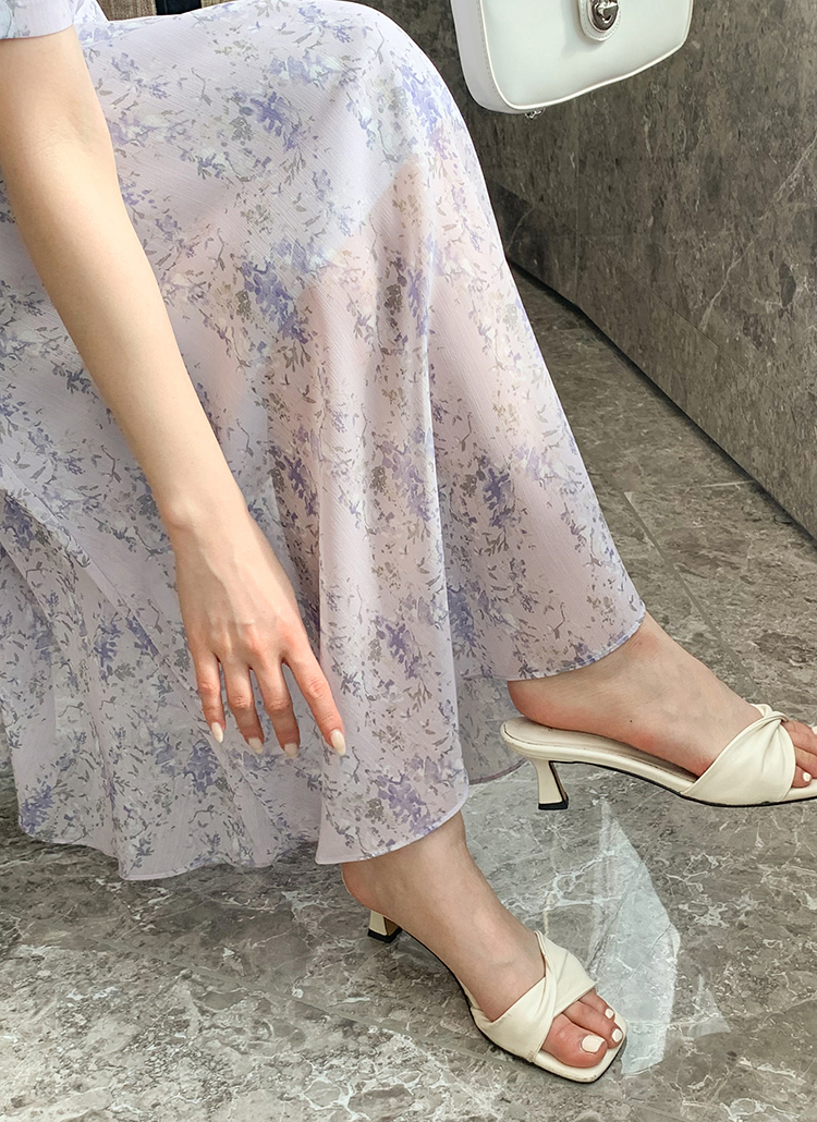 シャーリングシフォンフラワーワンピース | レディース シャーリングシフォンフラワーワンピース | レディース