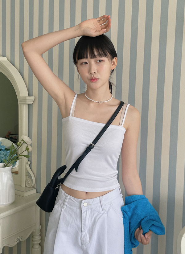 リブキャミソール P トップス タンクトップ キャミソール レディースファッション通販 Dholic ディーホリック