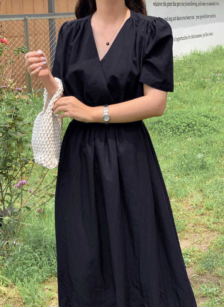 最高級 Ma☆NUEbyASコットンガーゼカシュクールロングワンピースドレス 