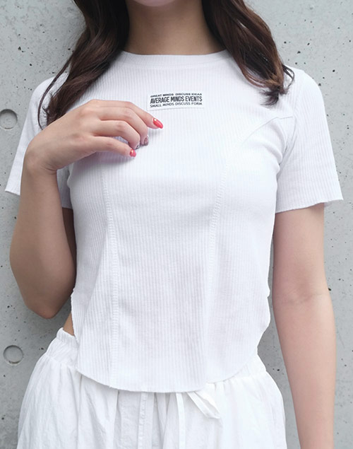 ラウンドヘムリブTシャツ（トップス/Tシャツ）| hina_kawago | 東京ガールズマーケット