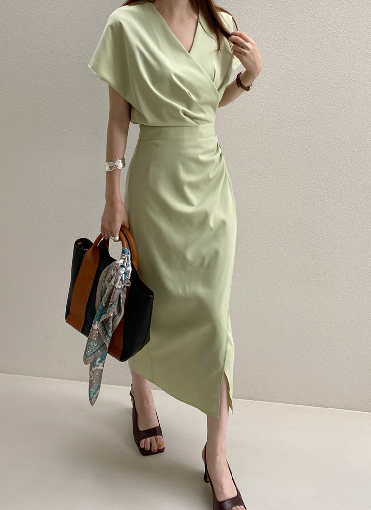 3ボタンラップワンピース 全3色 2423 ワンピース ロングワンピース レディースファッション通販 Dholic ディーホリック