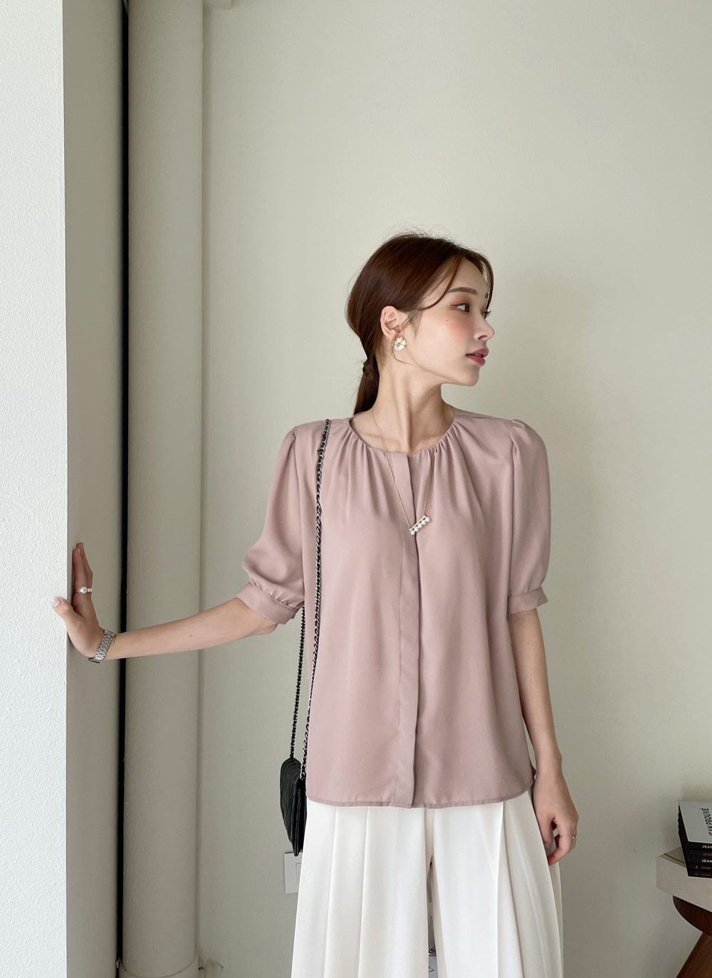 チャンマー　ふんわりブラウス 小さいサイズ ワッシャーボリュームブラウス 低身長さん・小柄