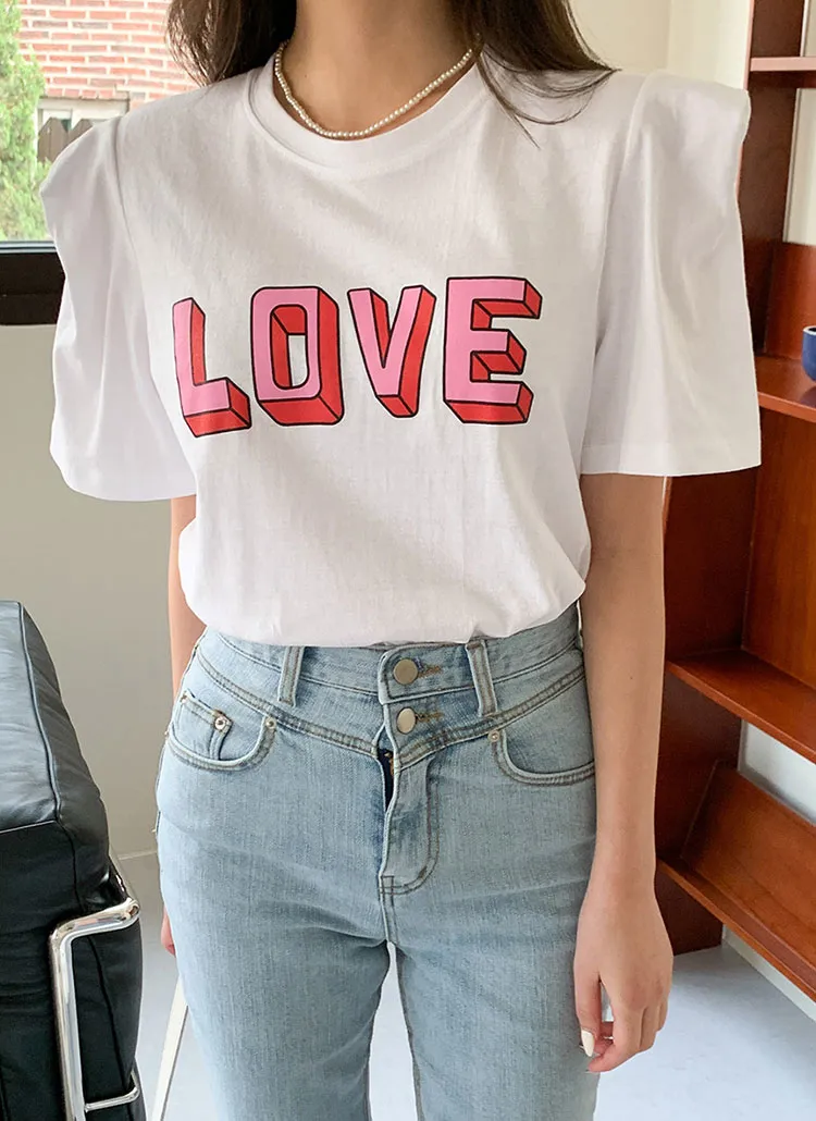 LOVEパワショルTシャツ | chicblack | 詳細画像1