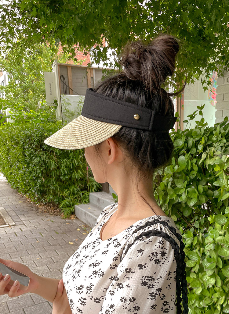 ゴールドボール麦藁サンバイザー P 帽子 キャップ レディースファッション通販 Dholic ディーホリック