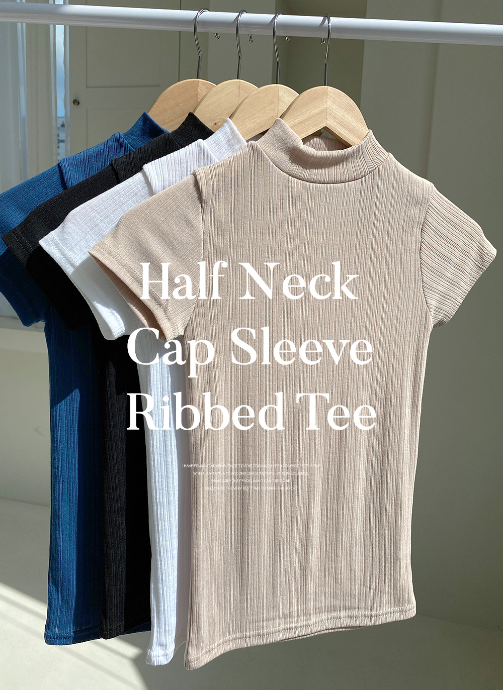 ハーフネックリブTシャツ | DHOLIC | 詳細画像2