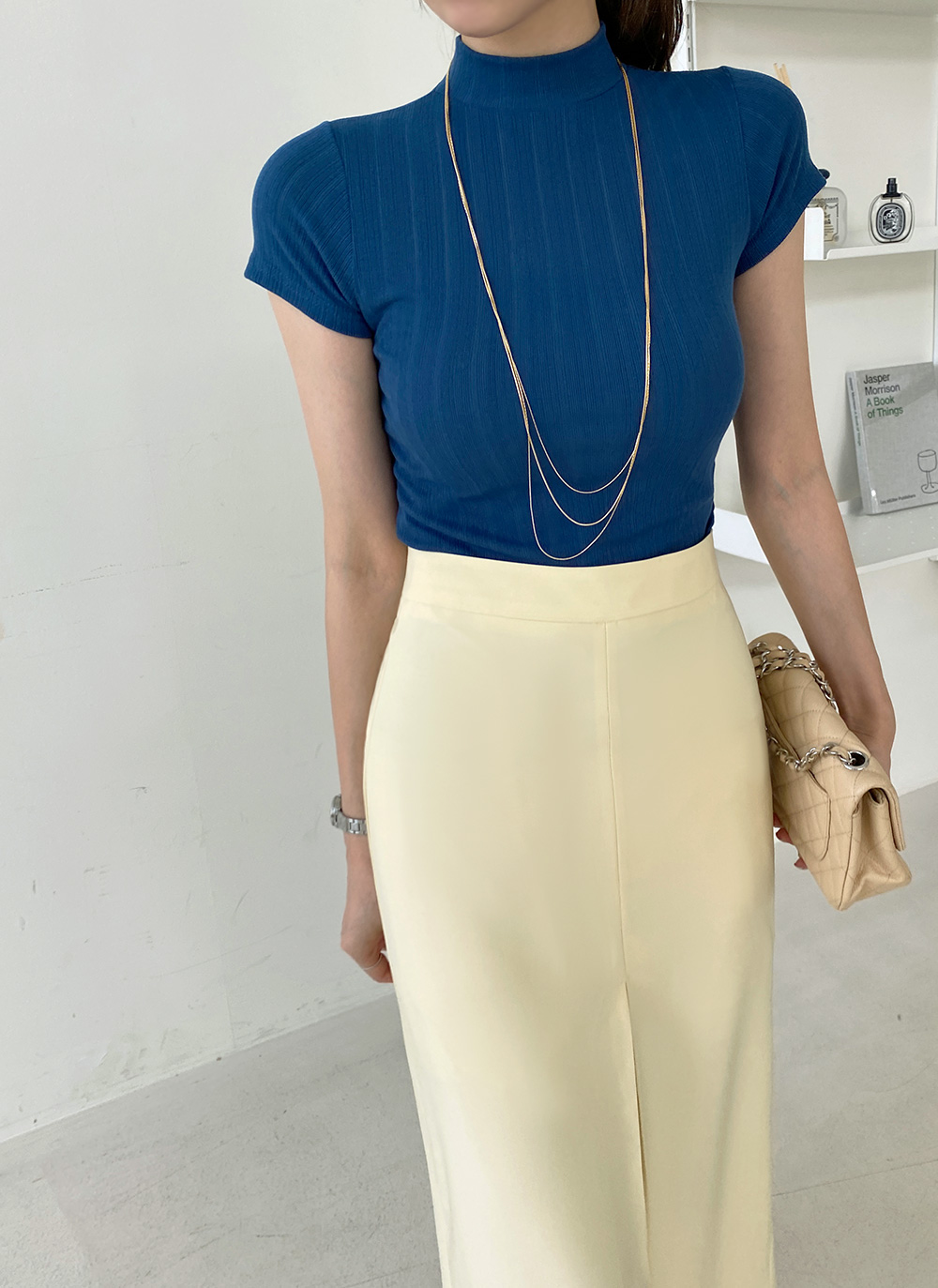 ハーフネックリブTシャツ | DHOLIC | 詳細画像18