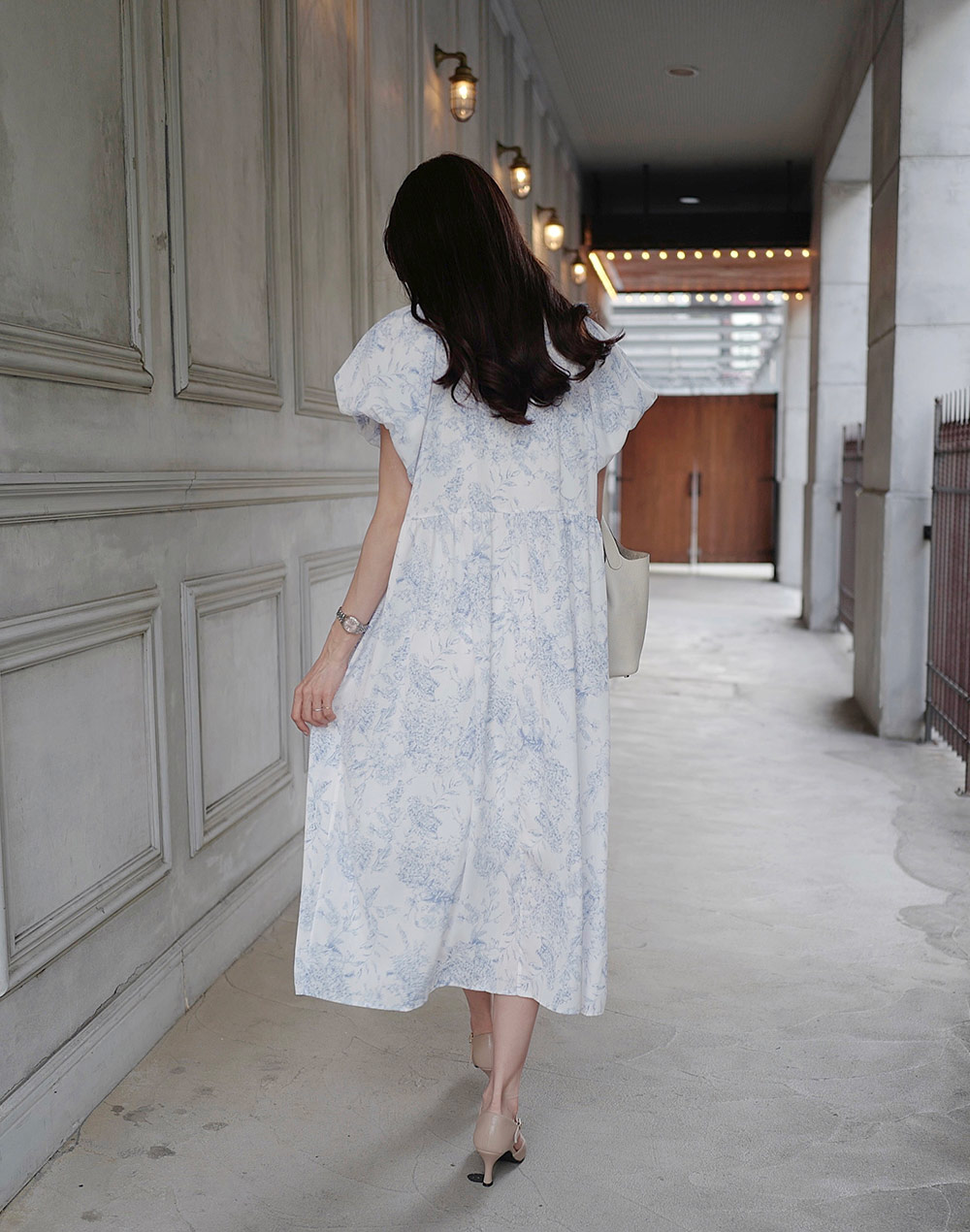 トワルドジュイ柄 ワンピース Ameri VINTAGE トワルドジュイ柄