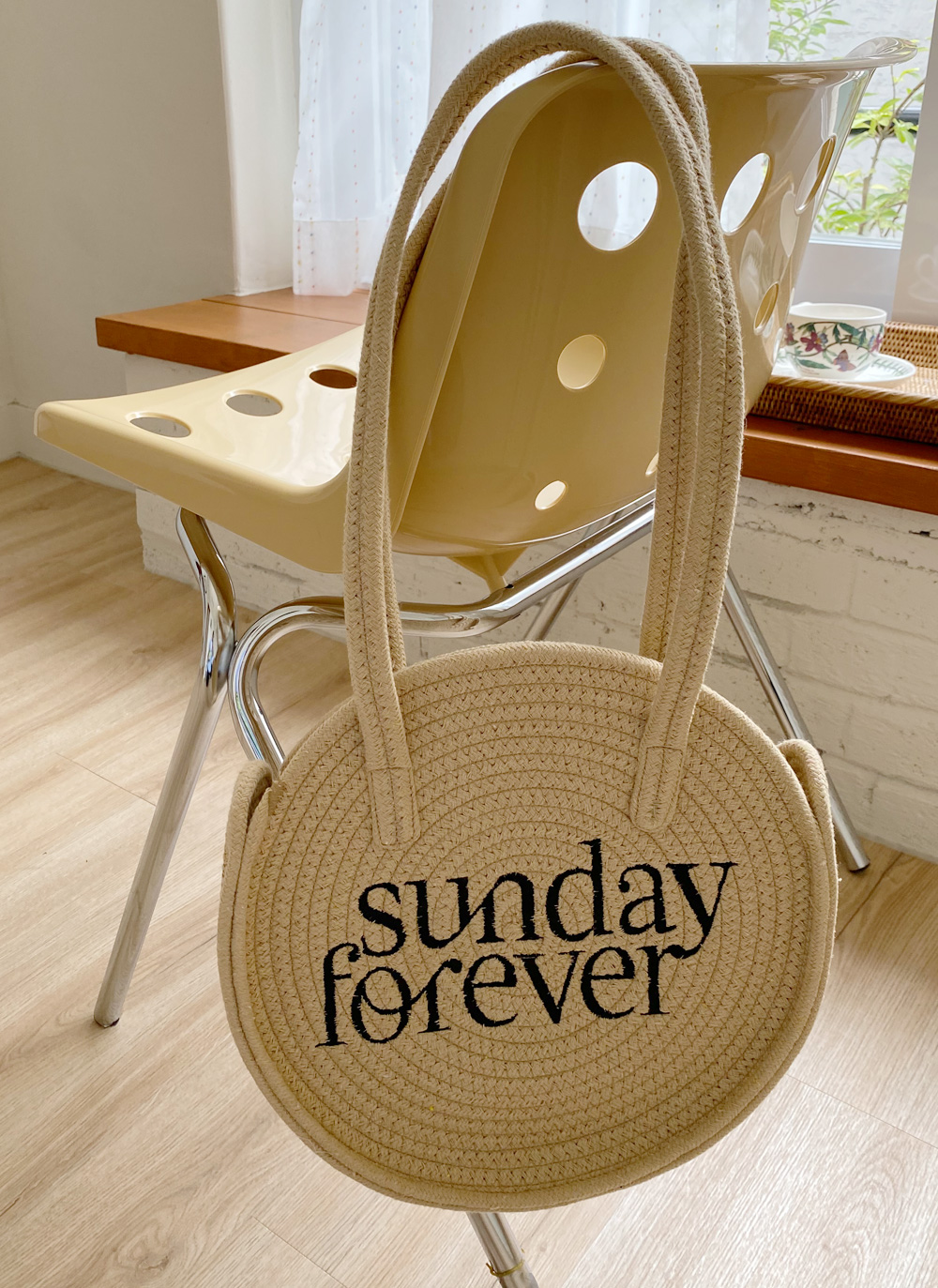 sunday forever刺繍ラウンドバッグ | DHOLIC | 詳細画像7