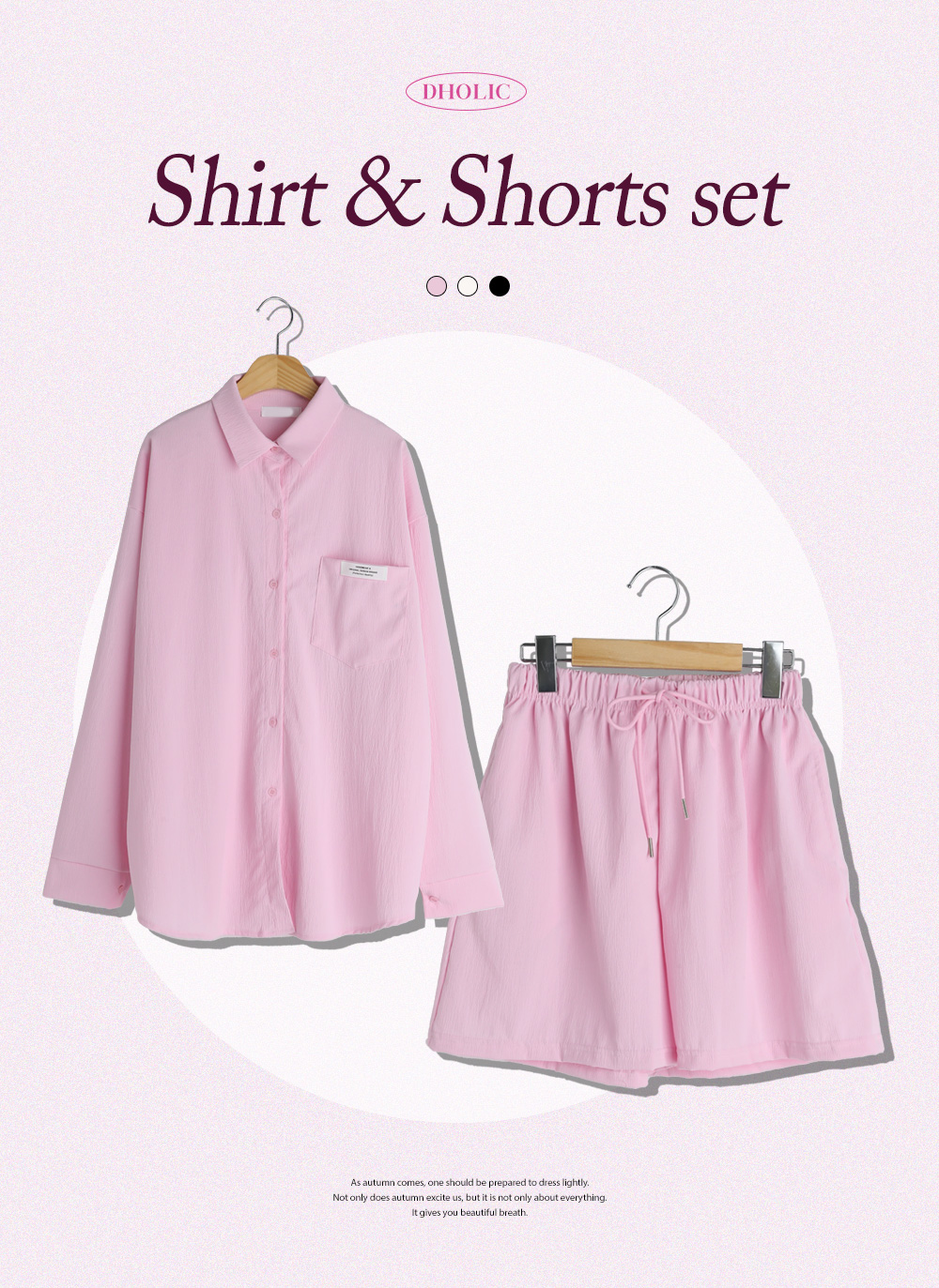 リンクルパッチシャツ&ショートパンツSET | DHOLIC | 詳細画像2