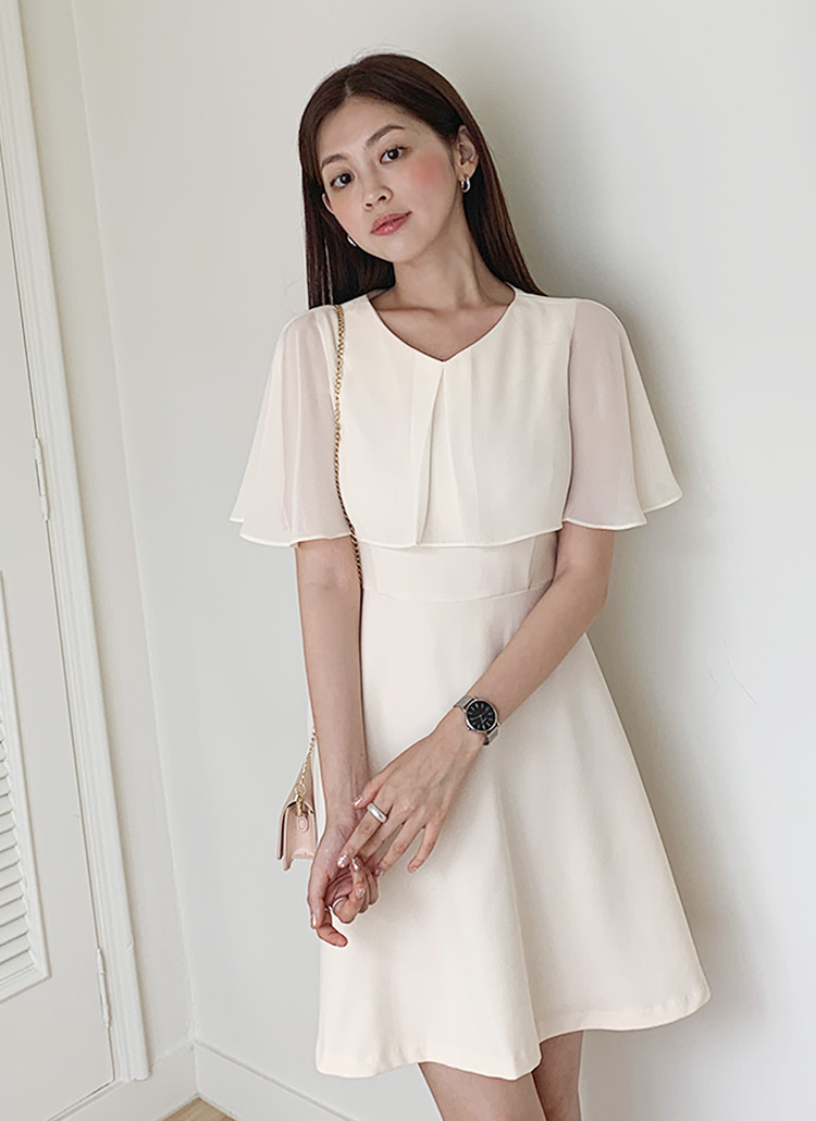 ケープAラインミニワンピース | レディースファッション通販 - DHOLIC