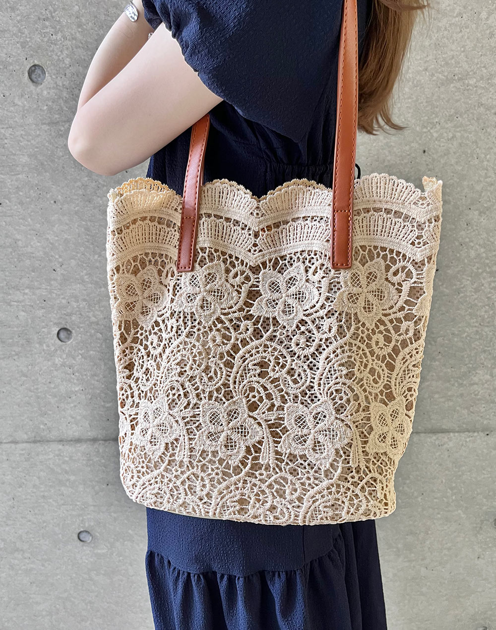 レース編みトートバッグ | レディースファッション通販 - DHOLIC