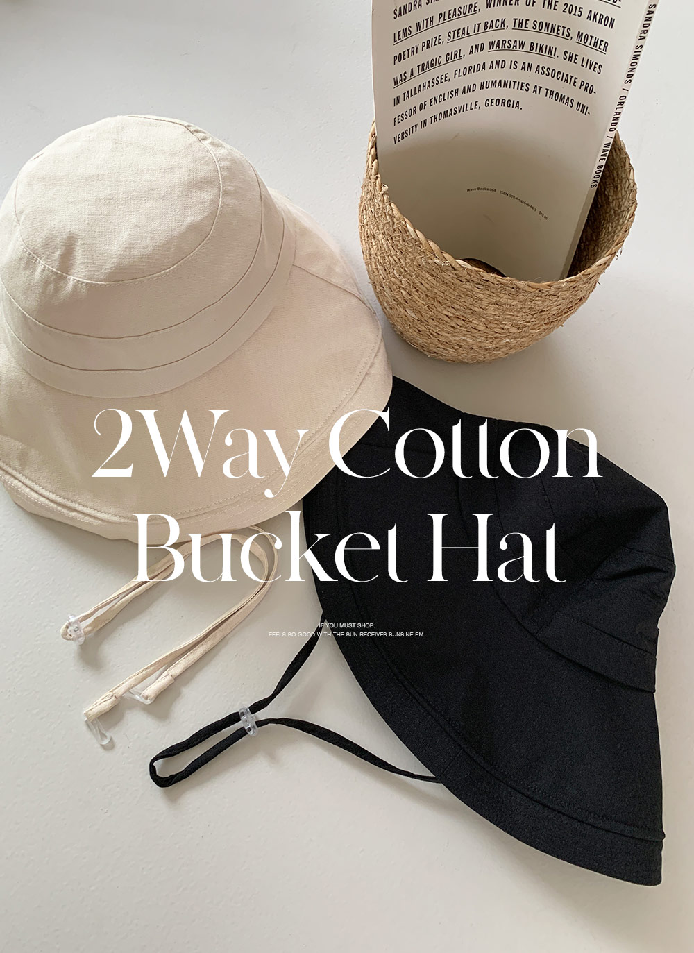 ストラップ付リネン混バケットハット | レディースファッション通販