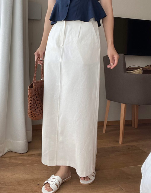 linen blend long skirt（スカート/スカート）| _____iil_ | 東京ガールズマーケット