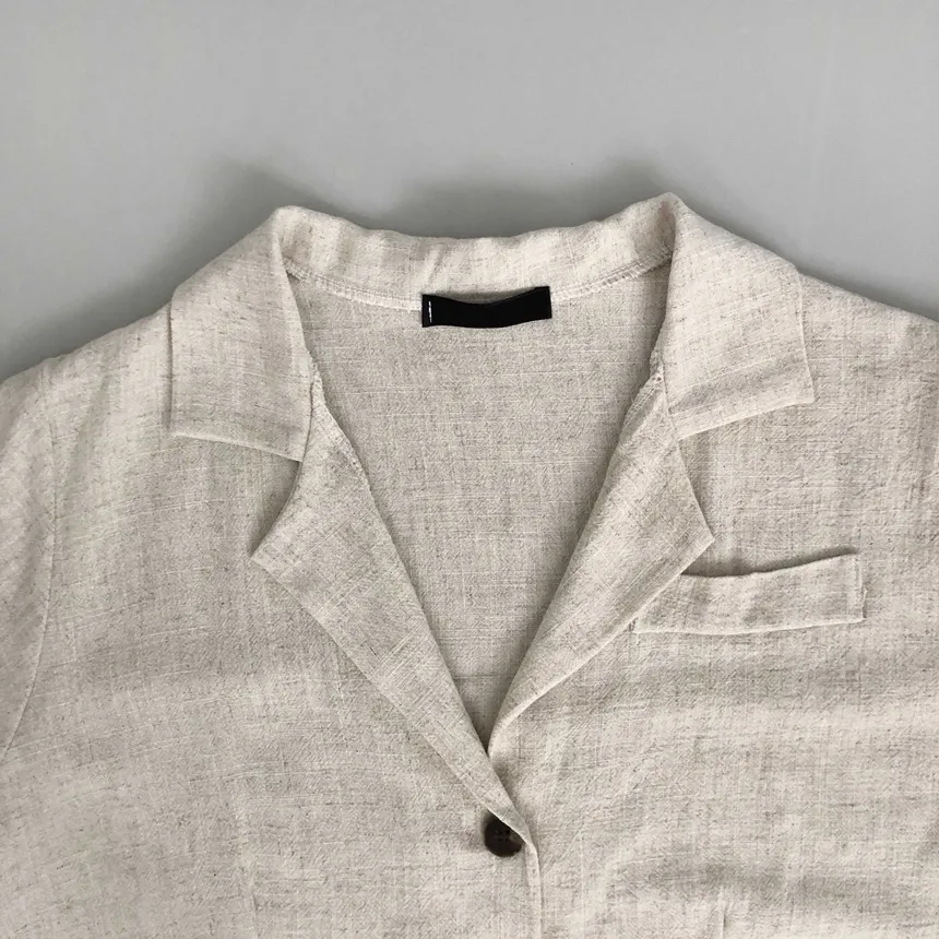 クロップド丈リネン混半袖ジャケット | lilisense | 詳細画像26
