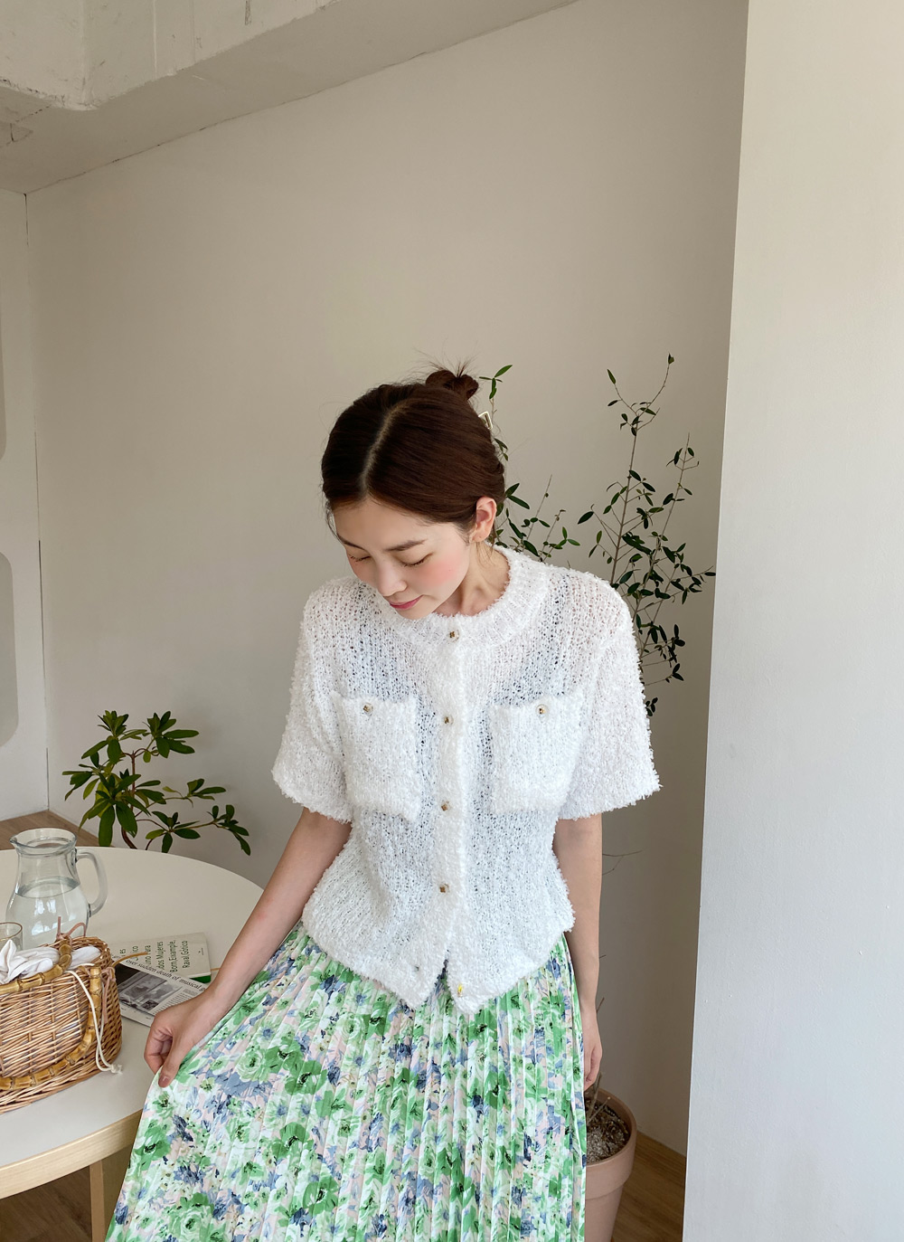 Ballsey ボールジィ フラワープリント ロング フレアスカート 花