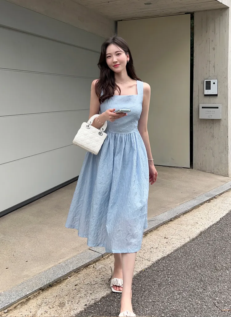 ジャガードノースリーブワンピース | レディースファッション通販 - DHOLIC 