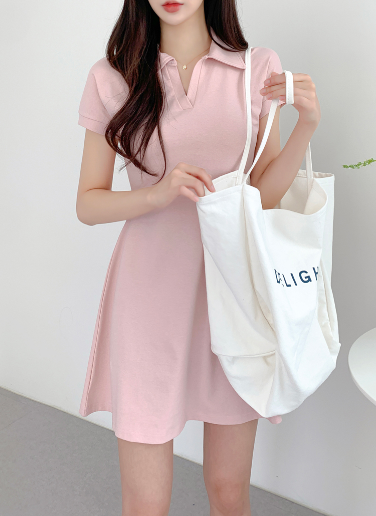 スキッパーaラインミニワンピース P ワンピース ミニワンピース ショートワンピース レディースファッション通販 Dholic ディーホリック