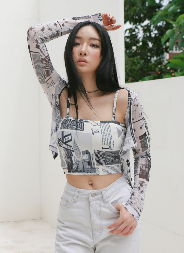 ミックスパターンシアーカーディガン | レディースファッション