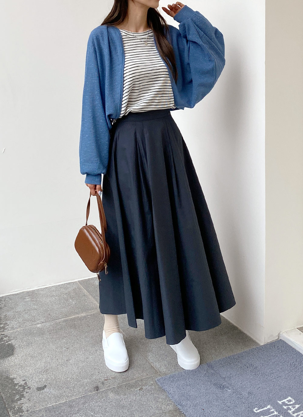 MHL. マーガレットハウエルコットンタックフレアスカート