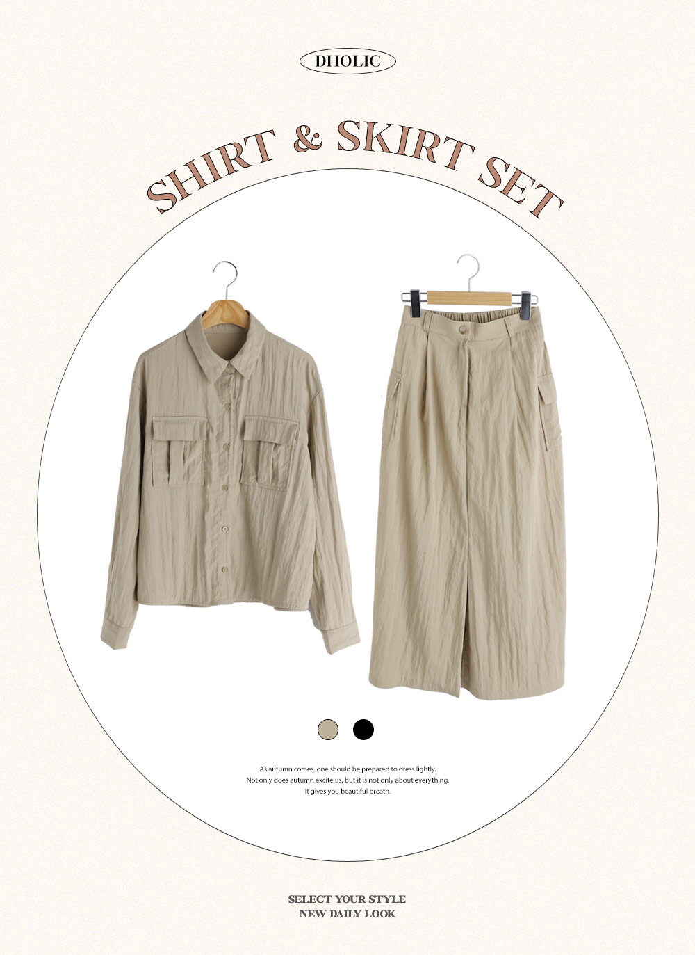 ポケットシャツ&スカートSET | DHOLIC | 詳細画像2