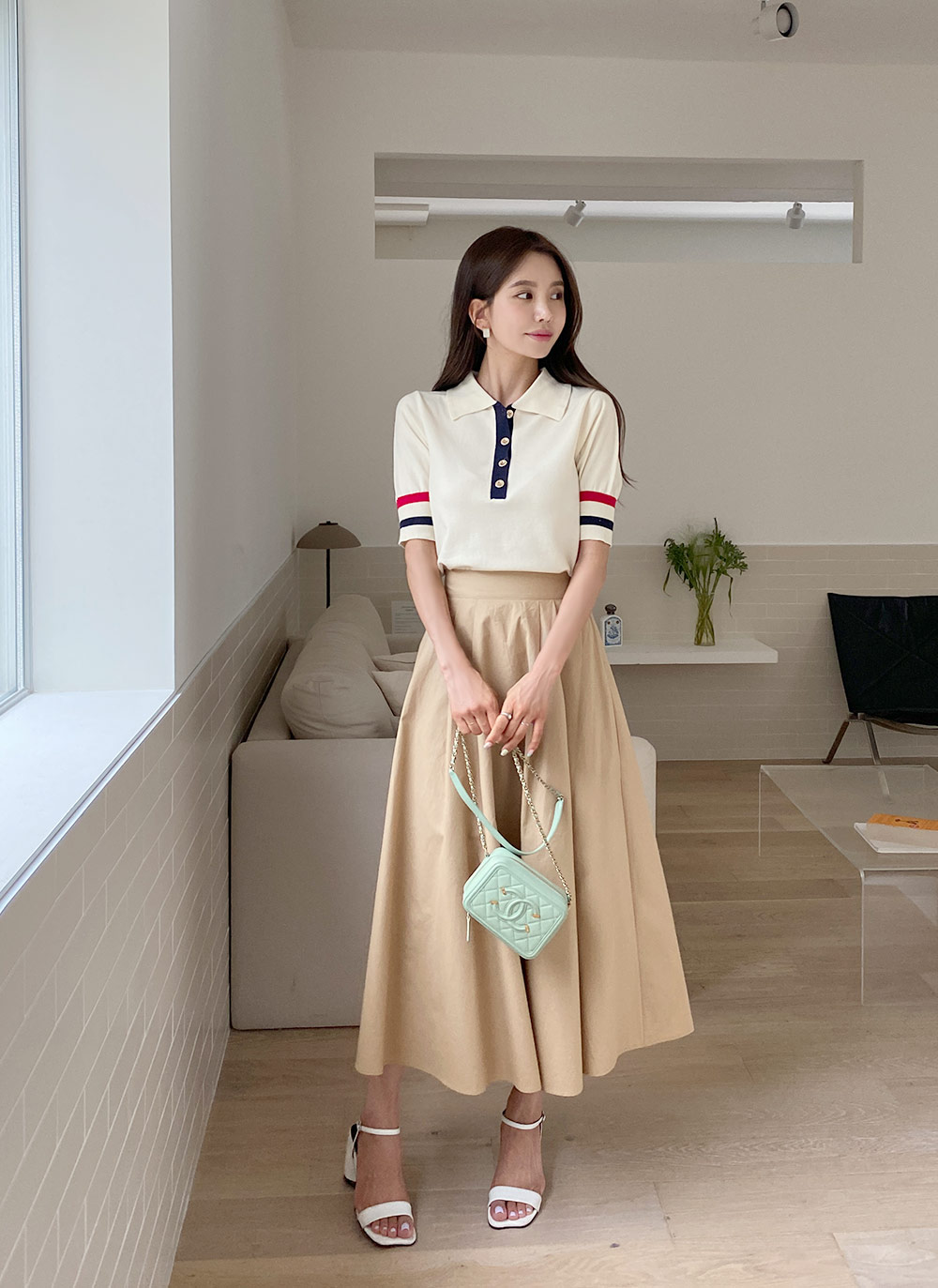 ♡トリコロールカラー ニット♡ トリコロールポロカラーニット | レディースファッション通販