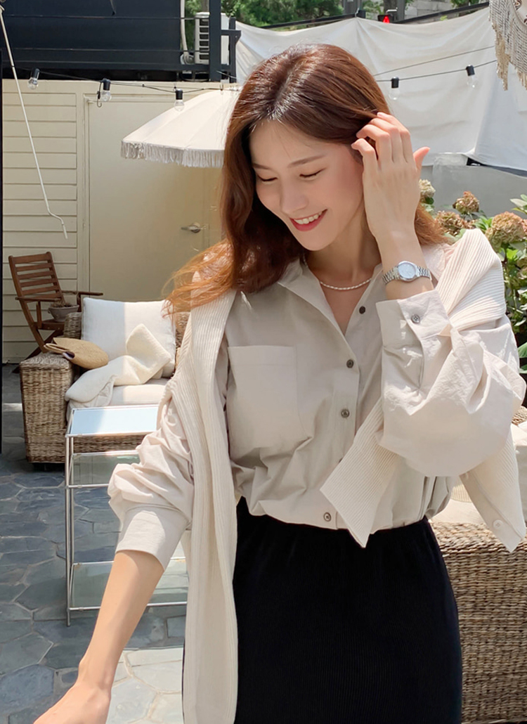 ダブルポケットシアーシャツ | レディースファッション通販 - DHOLIC