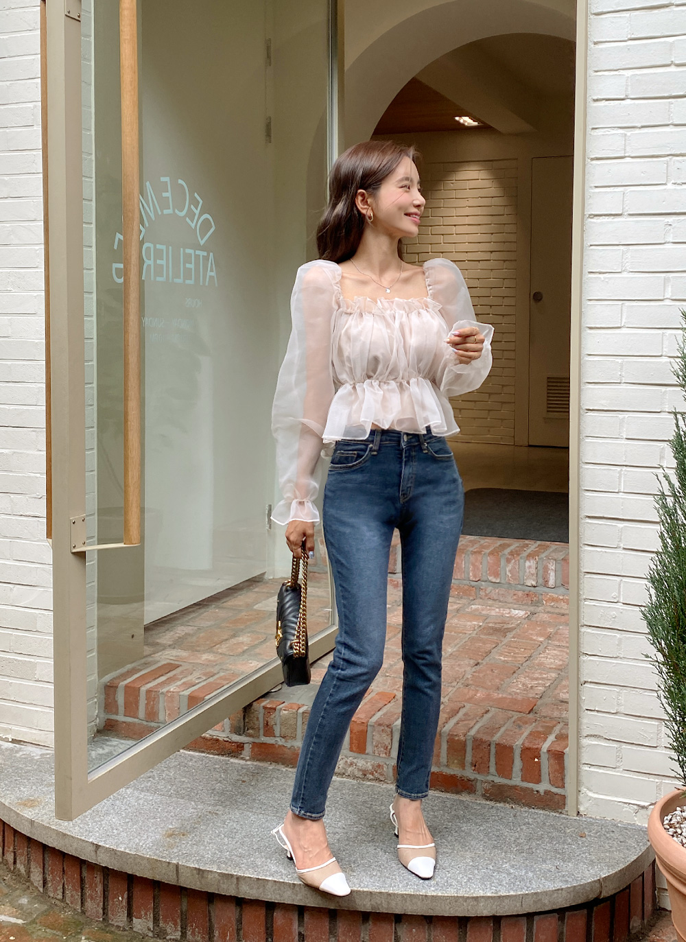 2WAYシフォンペプラムブラウス・t01581