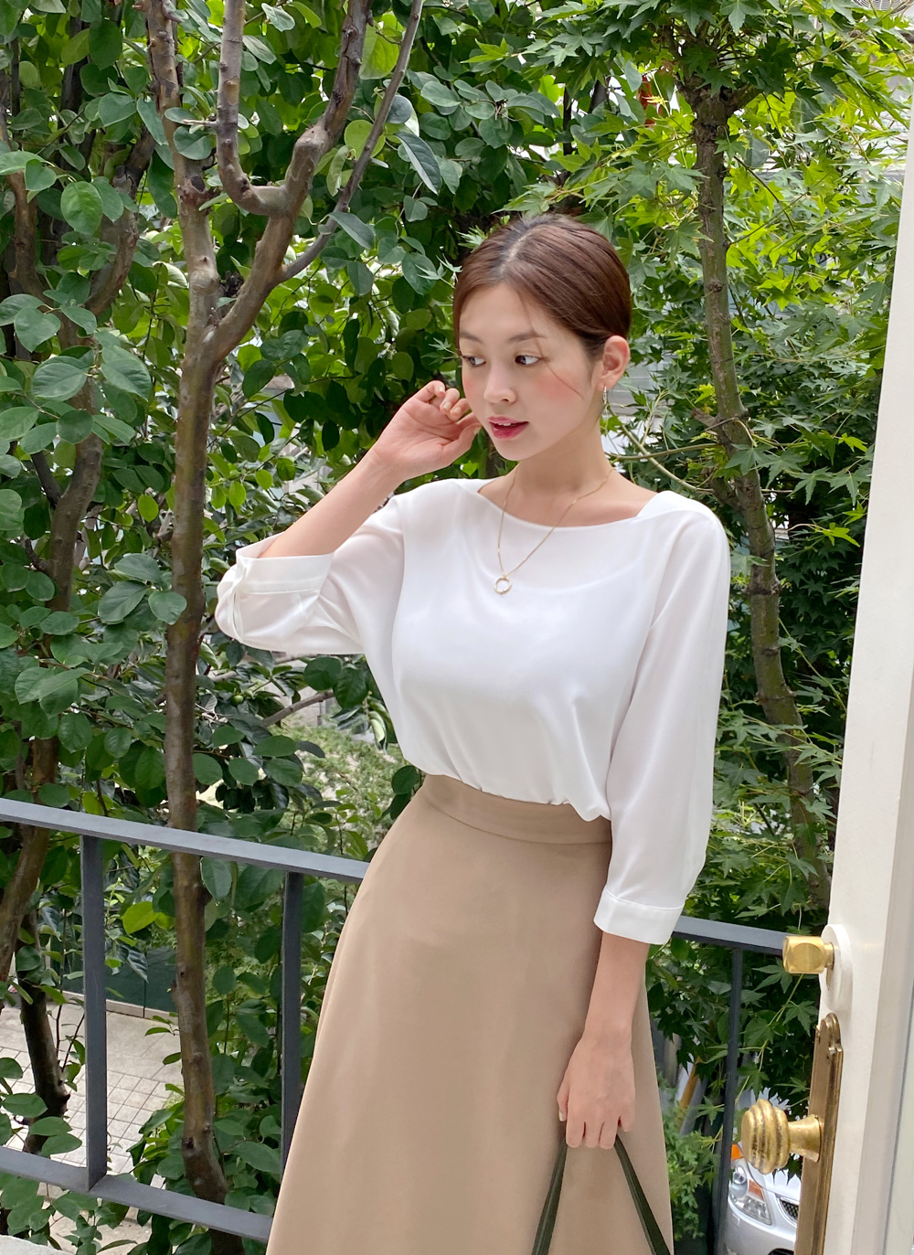 タイ付スクエアネックブラウス｜PETAL ONLINE（ペタルオンライン）