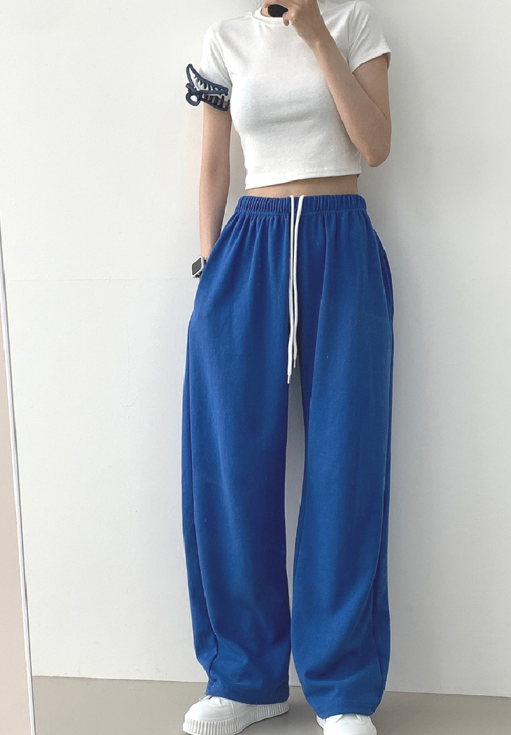 ドロストワイドスウェットパンツ | レディースファッション通販 - DHOLIC