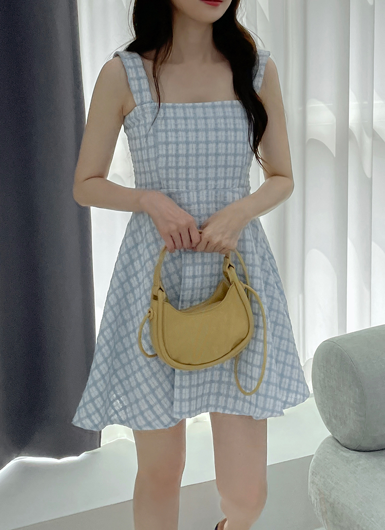 バックシャーリングツイードノースリワンピース | レディース