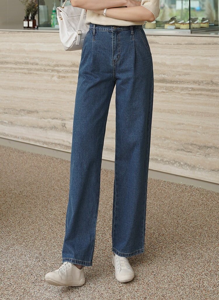 URCH ウエストゴムデニムパンツ バックウエストゴムワイドデニムパンツ | レディース