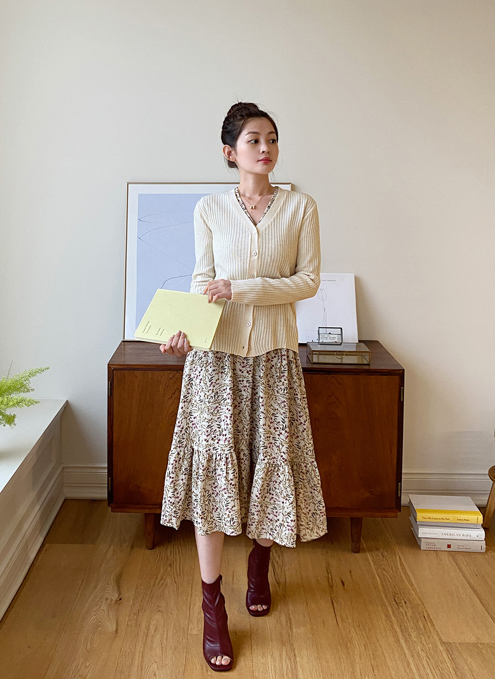 カシュクール小花柄ワンピース | レディースファッション通販