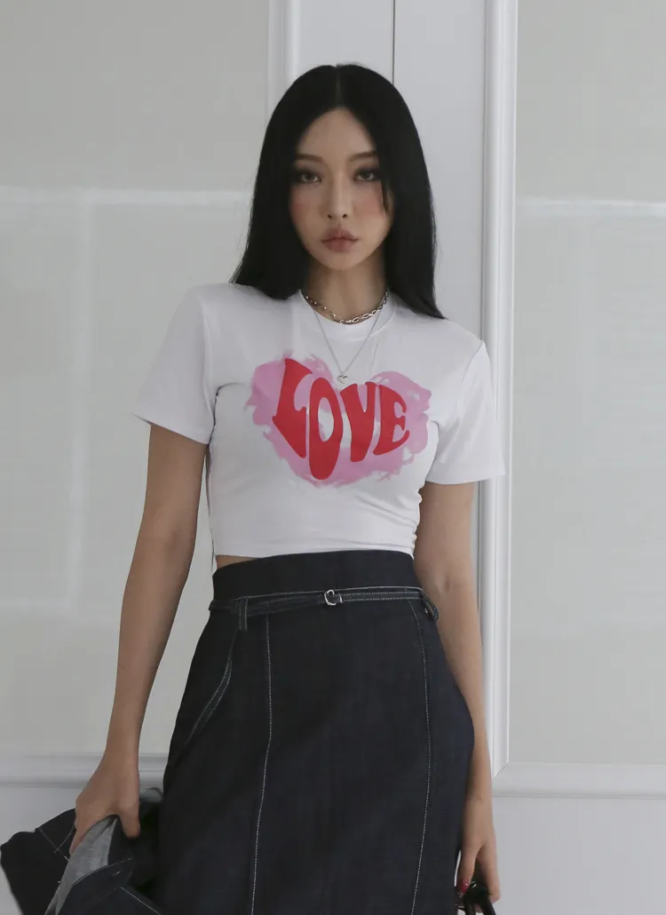 LOVEクロップドTシャツ | 12ons | 詳細画像1