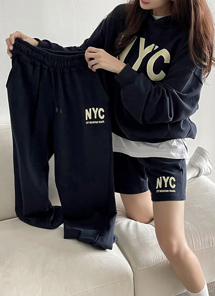 NYCパーカー&ショートパンツ&ジョガーパンツSET | レディース 