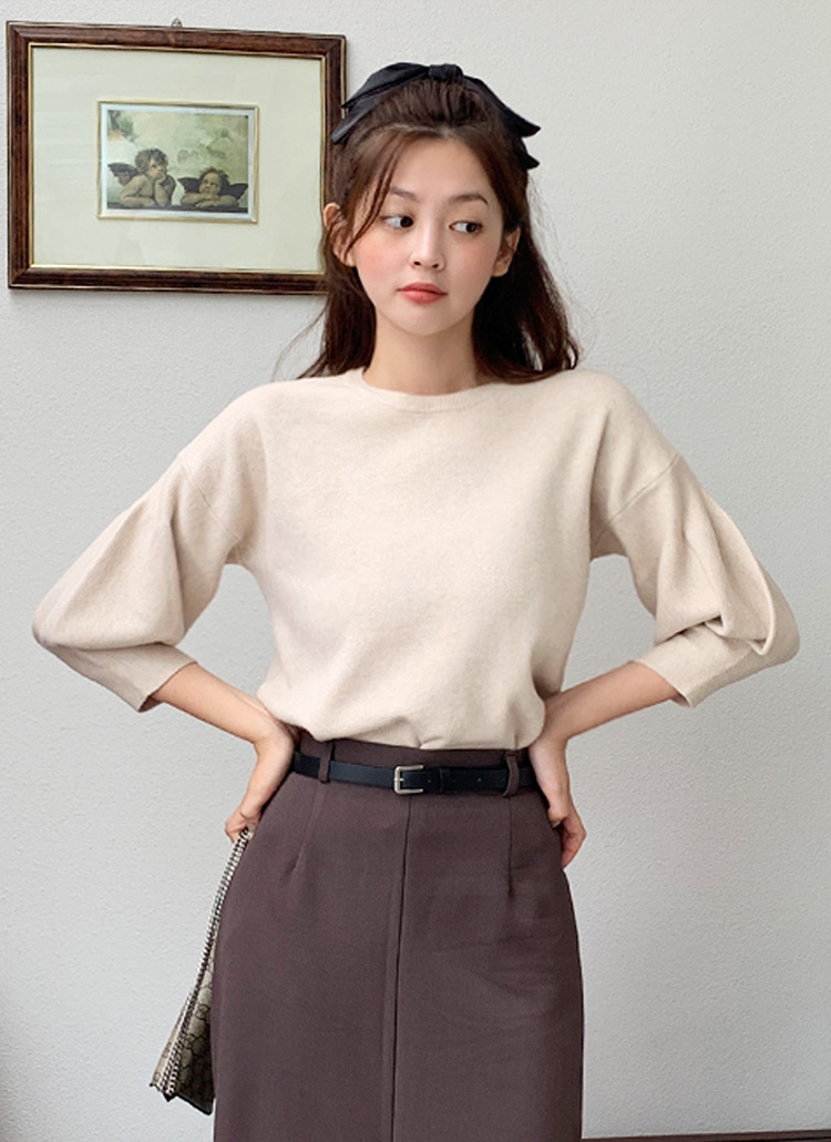 Drawer - 〈新品タグ付〉Yori ヨリ コットンパフスリーブニット【2021SP】 YORI/ヨリ】より、コットンパフスリーブニットを買取入荷いたし