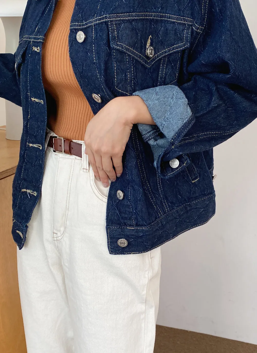 ダーリーダダポケットフリルデニム、べっ甲イヤリング （田畑亜弥の  