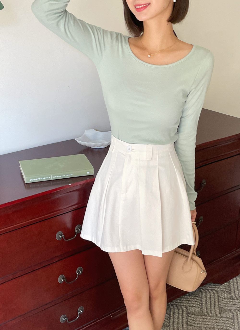 ラウンドネック長袖Tシャツ | レディースファッション通販 - DHOLIC